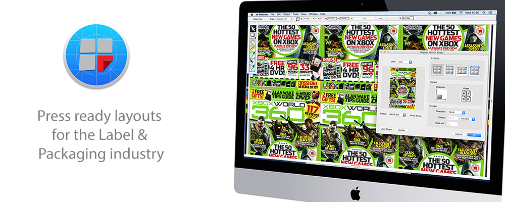 MaxStep press ready layouts for the label and packaging industry