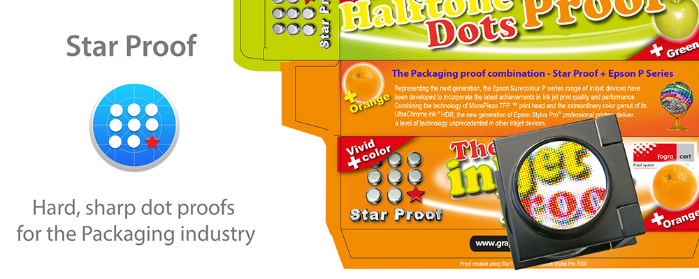 Star-Proof hard sharp dot proofs for packaging