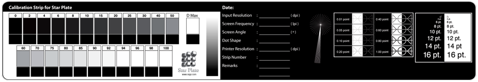 Graphic Republik - Star Plate Calibration Strip Neg
